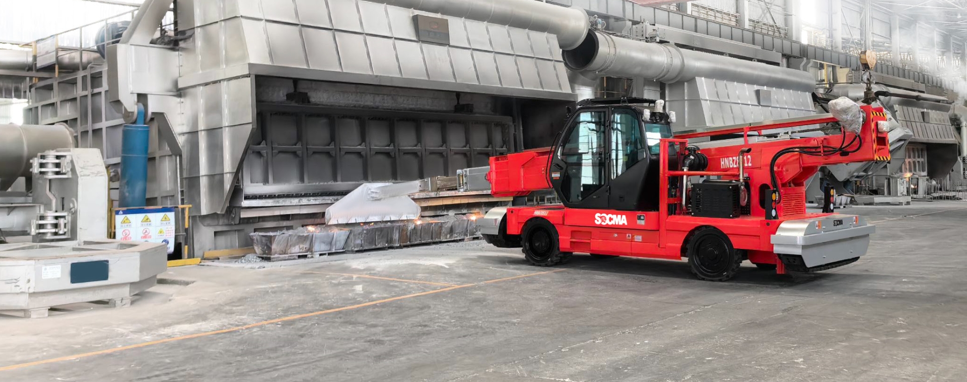 Прецизионные решения транспортных средств для обслуживания печей SOCMA для алюминиевых заводов